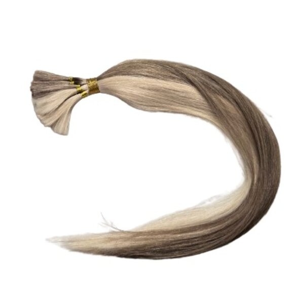20″ 100 grams,10 Bundles, Human V-Light Bulk Hair Extensions(Loose Hair) #18/613 - Picture 4 of 6